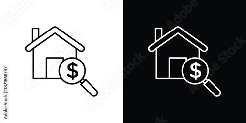 Home appsraisal icons isolated outline vector icon with editable stroke