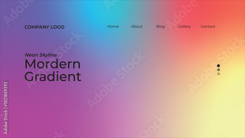 A vibrant collection of modern gradient backgrounds featuring smooth color transitions and abstract blended hues. Each design showcases a unique mix of bold, contemporary colors ranging from warm suns