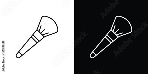 Makeup brush icons isolated outline vector icon with editable stroke