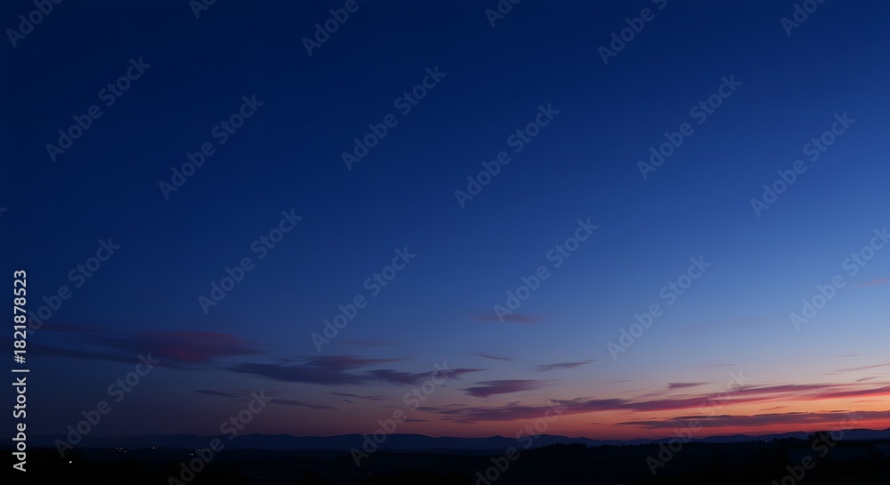 Fototapeta premium The vast, deep indigo of the sky just after sunset.