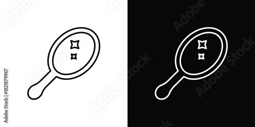 Mirror icons isolated outline vector icon with editable stroke