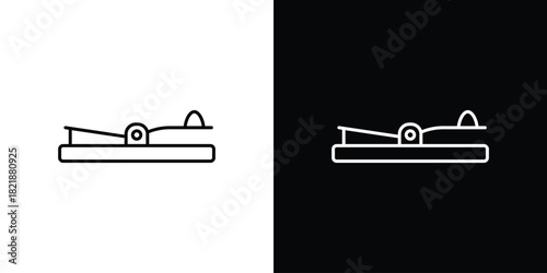 Mouse trap icons isolated outline vector icon with editable stroke
