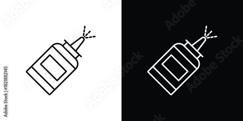 Nasal spray icons isolated outline vector icon with editable stroke