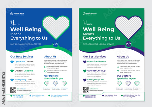  medical flyer layout design