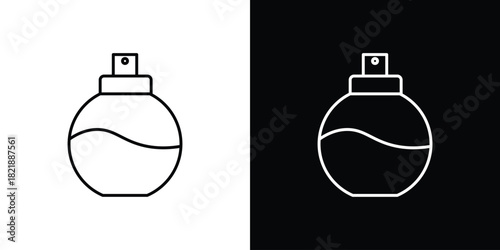 Perfume bottle icons isolated outline vector icon with editable stroke
