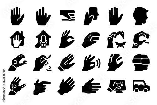 Controls vector microphone knob speaker ai icon equalizer led sound waves