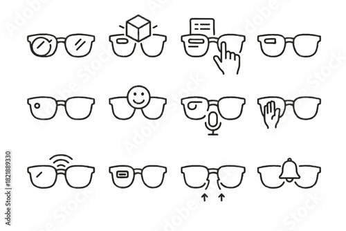 Menu holographic swipe adjustable augmented reality led voice recognition vector virtual icon