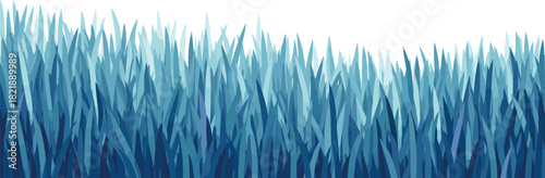 Abstract Blue Grass Illustration for Background and Design Elements, Nature & Field Concept