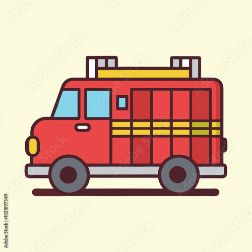 vector illustration of a fire truck