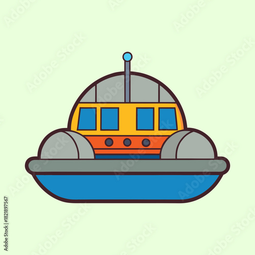 Foto vector illustration of a hovercraft