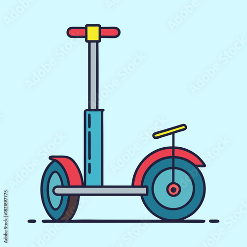 vector illustration of a segway
