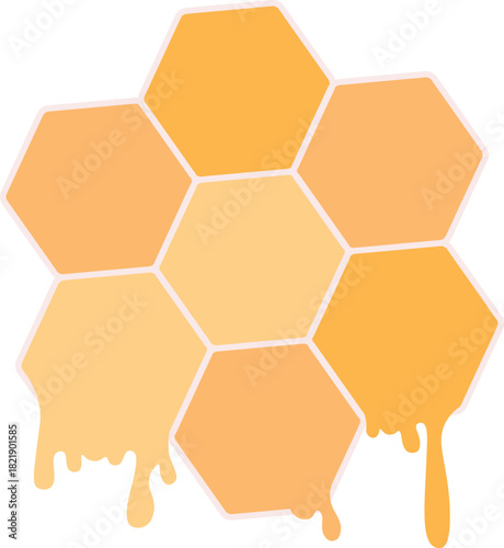 A honeycomb with honey dripping from it