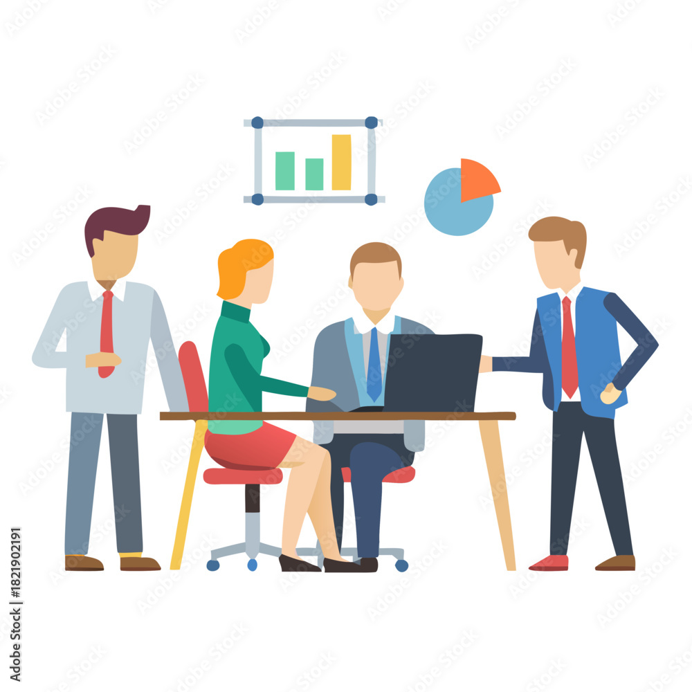 Obraz premium business people working in office