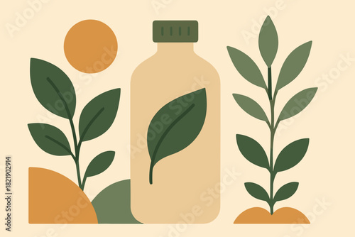 No friendly bubbles numbers icon vector bottle flat packaging balanced letters labels