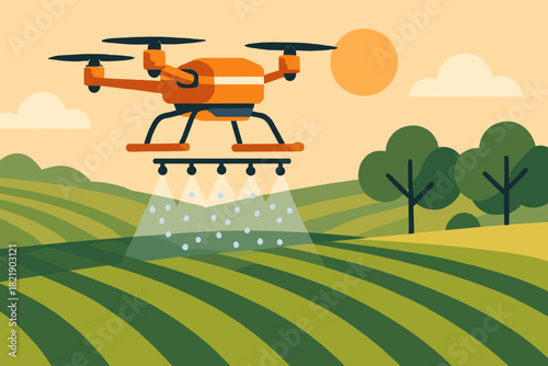 Friendly style full eco vector no numbers labels spraying bubbles icon drone