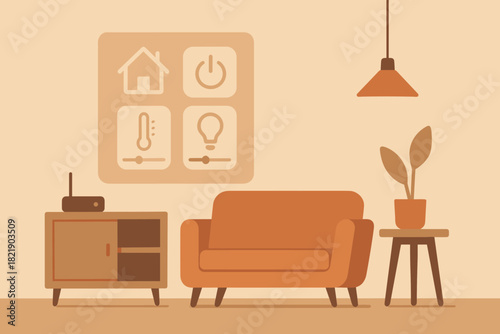 Letters geometric interface furniture smart chinese no icon home minimalist speech vector