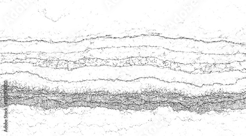 Black and white abstract textured horizontal bands with granular detail background pattern