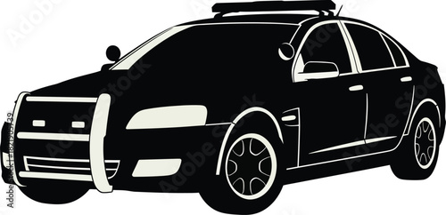 Modern police patrol car for emergency response and law enforcement vector illustration 