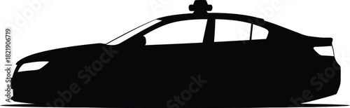 Modern police patrol car for emergency response and law enforcement vector illustration 