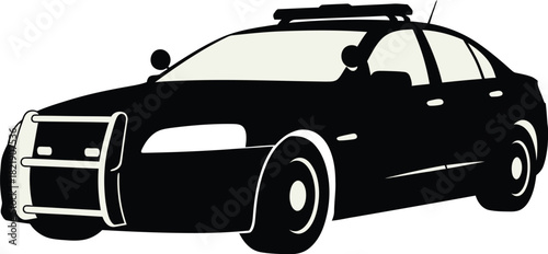 Modern police patrol car for emergency response and law enforcement vector illustration 