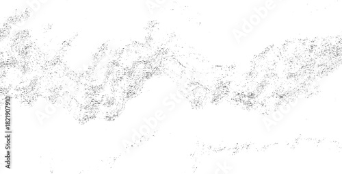 Black and white abstract textured pattern with wavy lines and dots vector