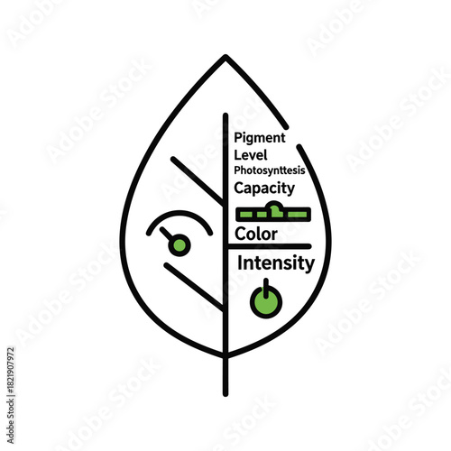 Icon representing plant health metrics like pigment and color intensity