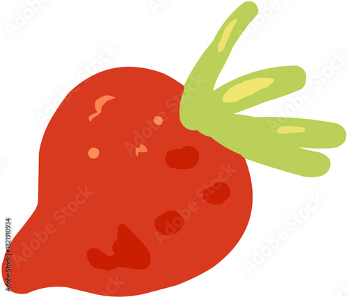 Betterave Illustration vectorielle colorée d'un fruit  ou d'un légume.. Parfait pour jus, smoothies, cocktails, emballage de produits estivaux ou recettes de cuisine..