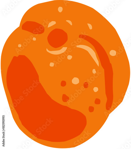 Apricot Illustration vectorielle colorée d'un fruit tropical ou d'une baie. Parfait pour jus, smoothies, cocktails, emballage de produits estivaux ou recettes de cuisine..