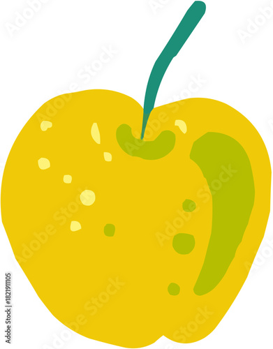 PommeIllustration vectorielle colorée d'un fruit  ou d'un légume.. Parfait pour jus, smoothies, cocktails, emballage de produits estivaux ou recettes de cuisine.. Pomme Rouge Fraîche Icône