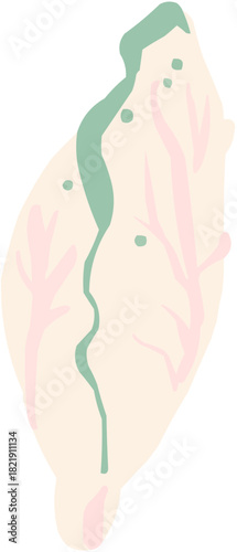 Indives Illustration vectorielle colorée d'un fruit  ou d'un légume.. Parfait pour jus, smoothies, cocktails, emballage de produits estivaux ou recettes de cuisine..