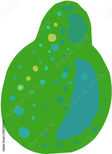 Avocat. Illustration vectorielle colorée d'un fruit  ou d'un légume.. Parfait pour jus, smoothies, cocktails, emballage de produits estivaux ou recettes de cuisine..