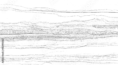 Abstract black and white layered texture with horizontal lines and dots background