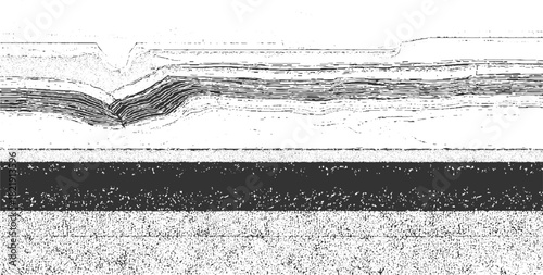 Black and white abstract textured horizontal layers with subtle wavy lines and granular patterns vector