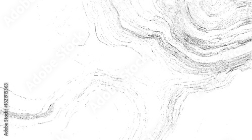 Black and white abstract textured background with swirling lines and dots vector