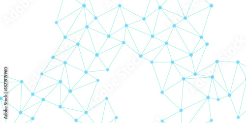 Network technology background with dots and lines. plexus background with connecting dots and lines. Abstract of simple line triangle pattern geometric background. network connection structure