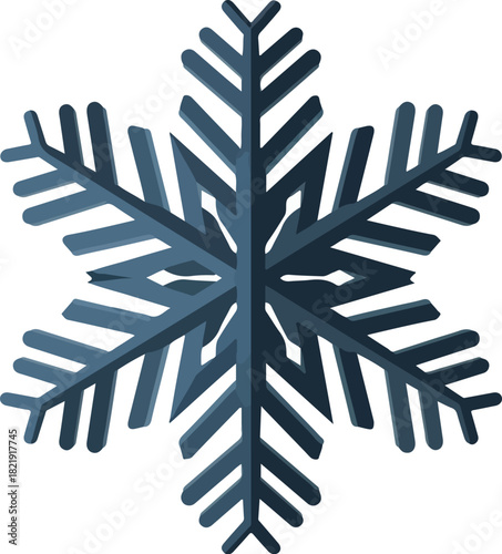 Winter's delicate artwork: A solitary snowflake, frozen in time, showcases nature's intricate artistry and the serene beauty of winter. 