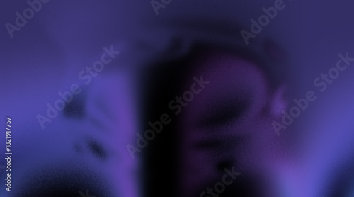 Violet Gradient with Textured Noise Overlay and Blurred Black Accents Background