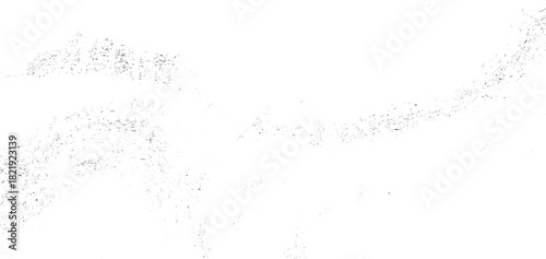 Abstract black and white textured pattern with scattered dots and lines on white background vector