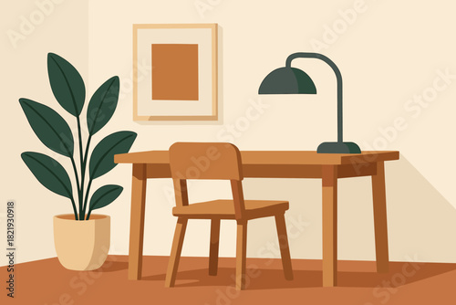 Design typography minimalist captions workspace no composition flat icon marks negative houseplant