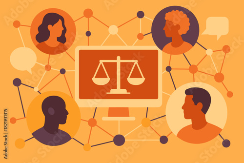 Text no illustration vector icon digital diversity punctuation captions cyrillic speech democracy