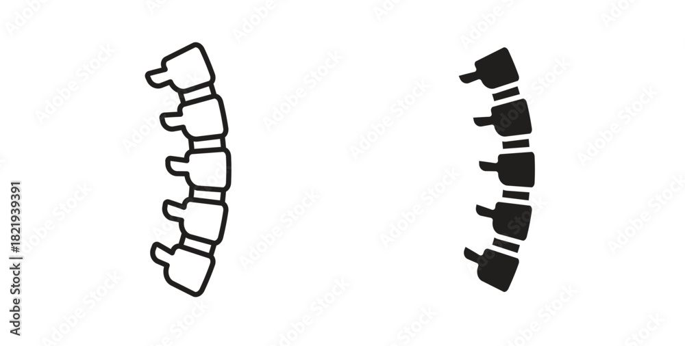 Foto Spine icon flat vector illustration