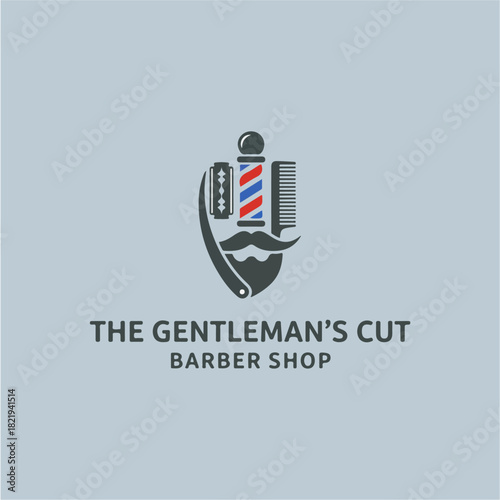 The Gentleman's Cut Barbershop Logo Design