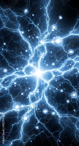 blue thungder light electricity texture abstract illustration vector digital design beautiful background wallpaper banner