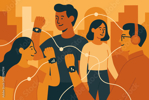 Driven style modern flat numbers vector no chinese any cohesive tech icon