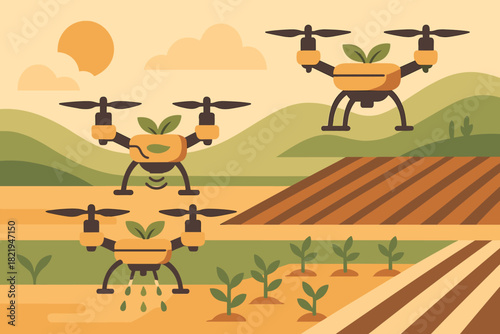 No geometric vector smart quality marks icon managing pattern drones letters flat