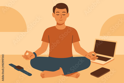 Style serene nearby any meditation vector marks no digital flat simple icon