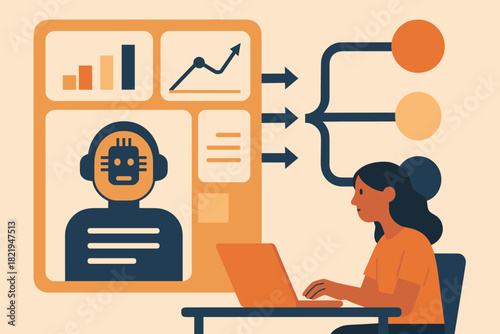 Numbers ai any vector education modern letters no icon interface tools colors