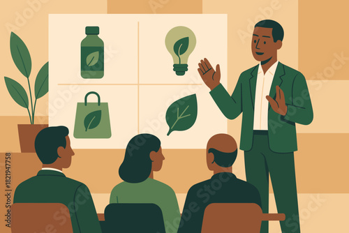 Modern eco prototypes icon entrepreneurial vector speech full geometric cyrillic no numbers