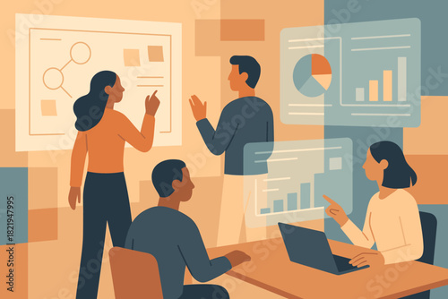 Vector bubbles modern futuristic captions numbers icon collaborating labels team no layout