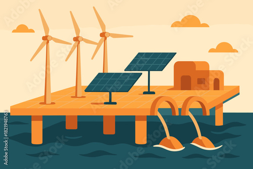 Captions energy no illustration vector layout ocean icon punctuation futuristic characters warm